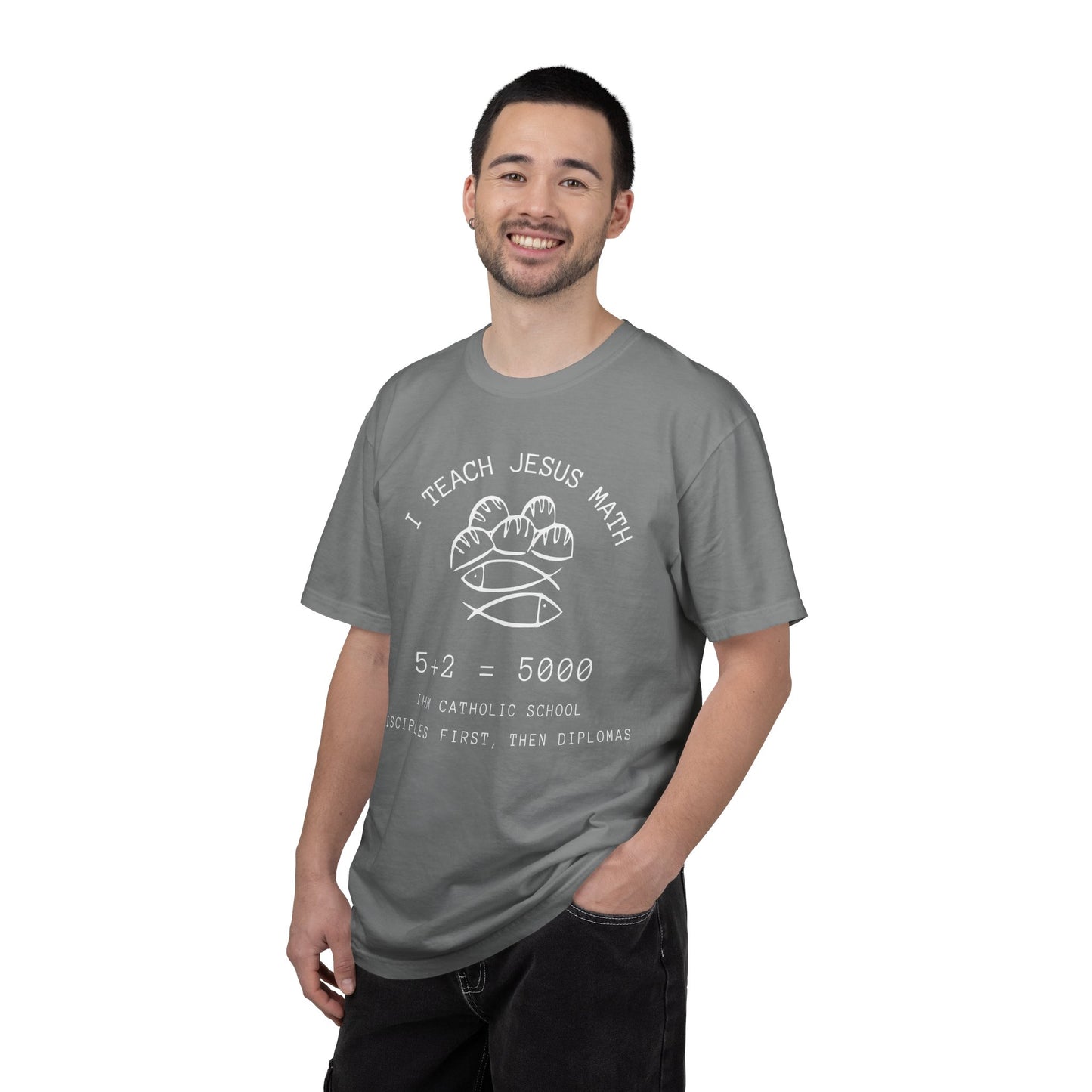 Adult Comfort Colors- I Teach Jesus Math Tee - TorchHill Design