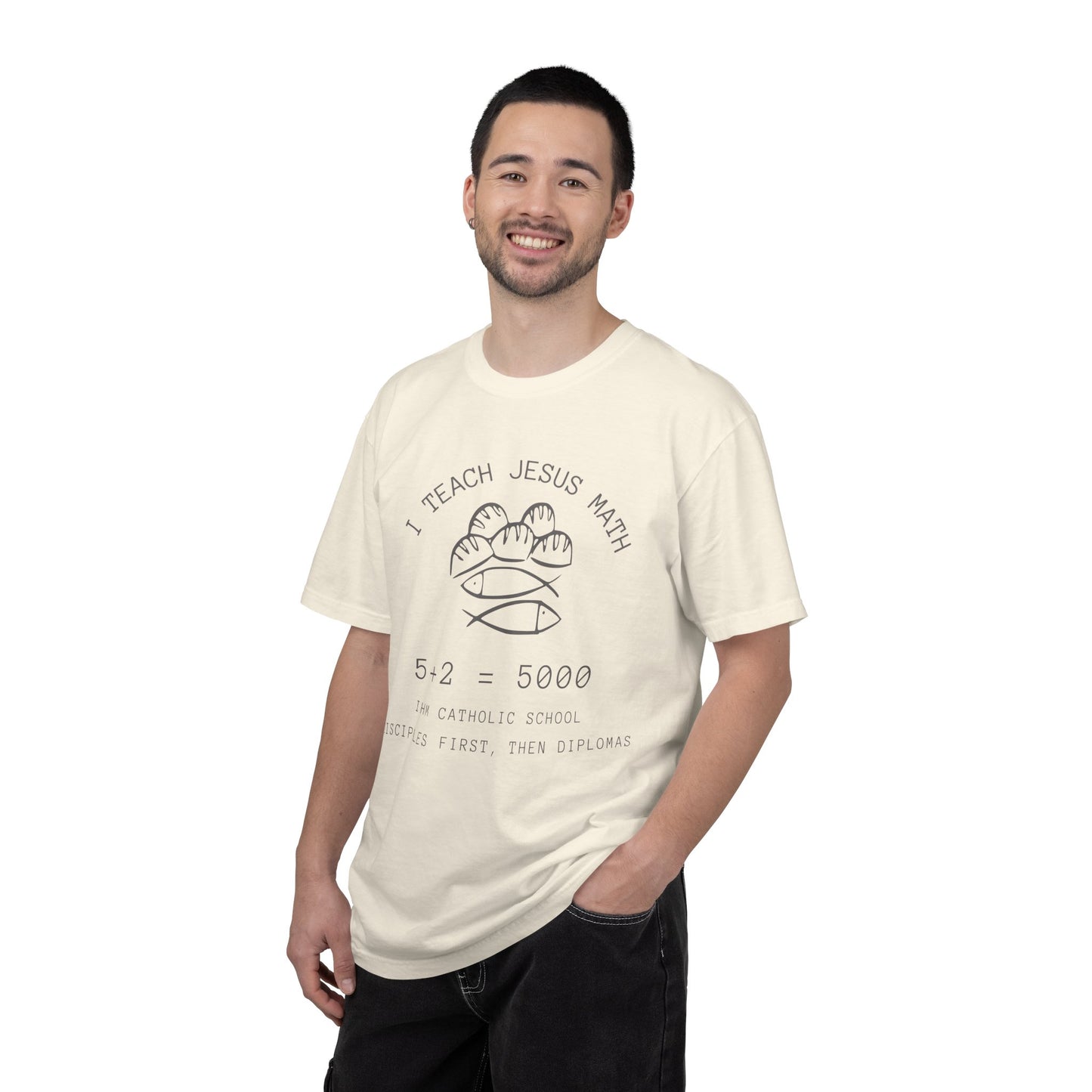 Adult Comfort Colors- I Teach Jesus Math Tee - TorchHill Design