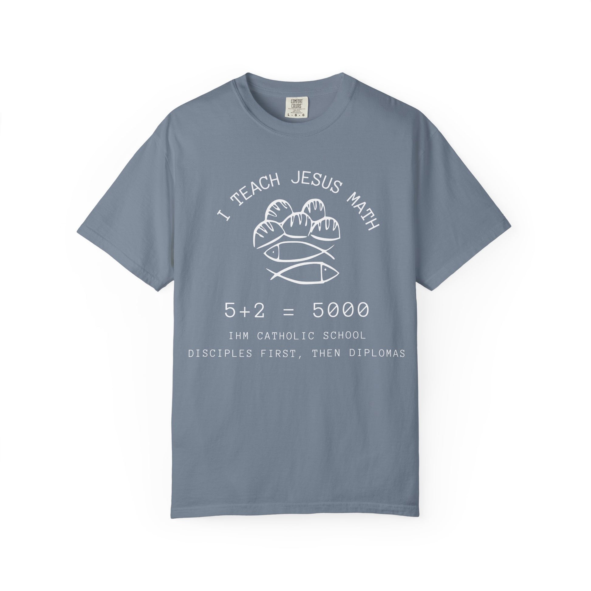 Adult Comfort Colors- I Teach Jesus Math Tee - TorchHill Design