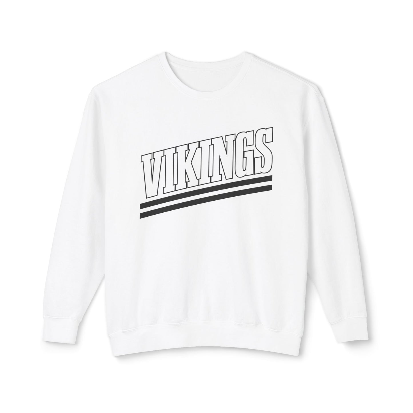 Vikings Retro Stripe Adult Unisex Crewneck Sweatshirt - TorchHill Design