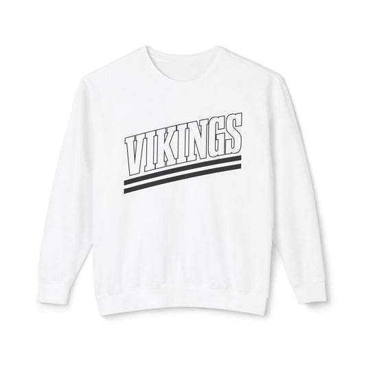 Vikings Retro Stripe Adult Unisex Crewneck Sweatshirt - TorchHill Design