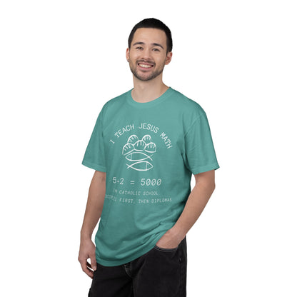 Adult Comfort Colors- I Teach Jesus Math Tee - TorchHill Design