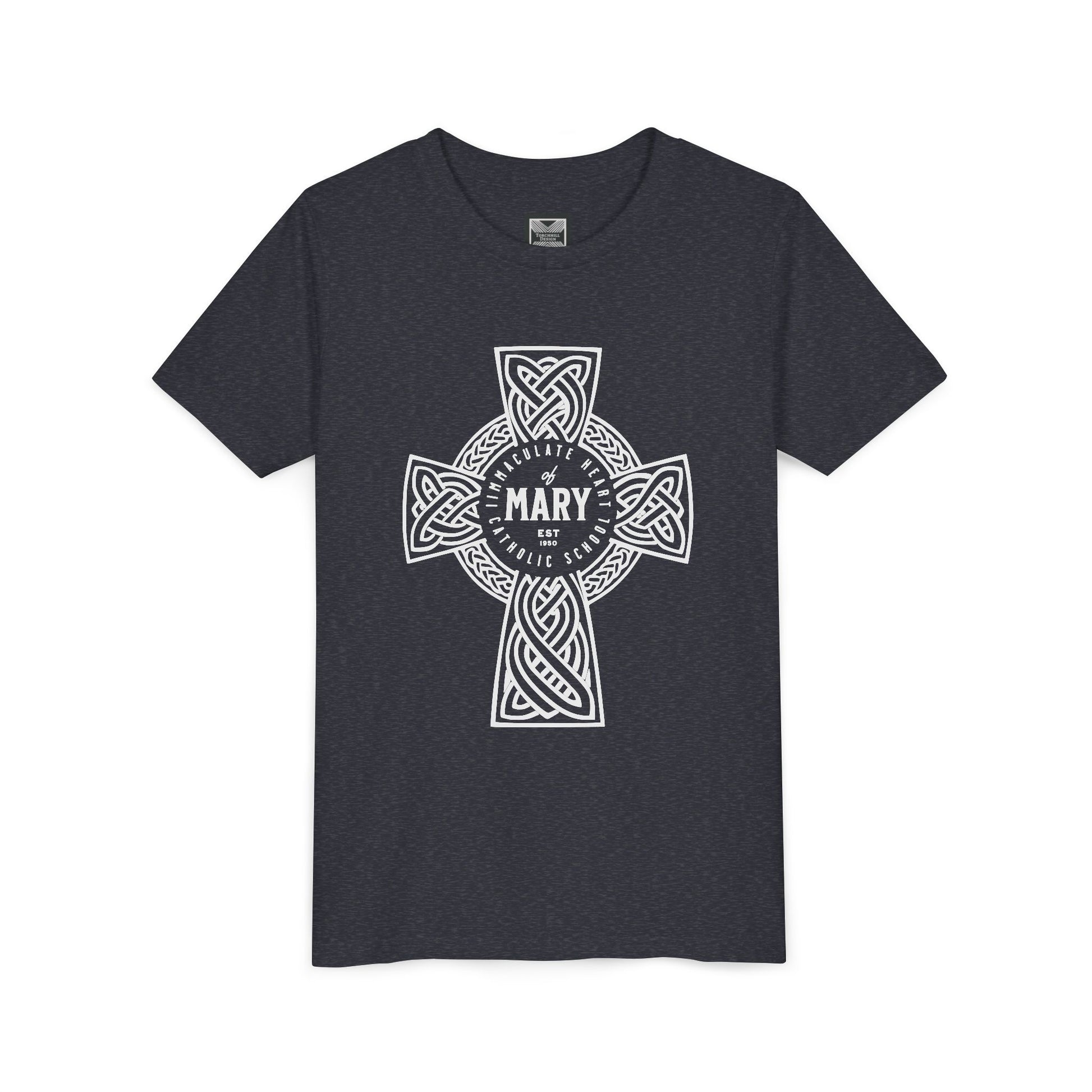 Youth Tee — Celtic Cross IHM Catholic School - TorchHill Design