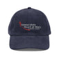 Vintage Corduroy Embroidered Baseball Cap - Immaculate Heart Academy Logo - TorchHill Design
