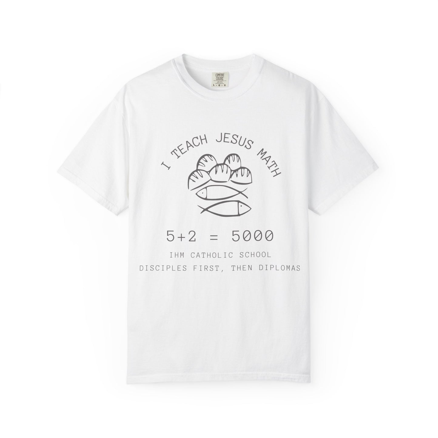 Adult Comfort Colors- I Teach Jesus Math Tee - TorchHill Design