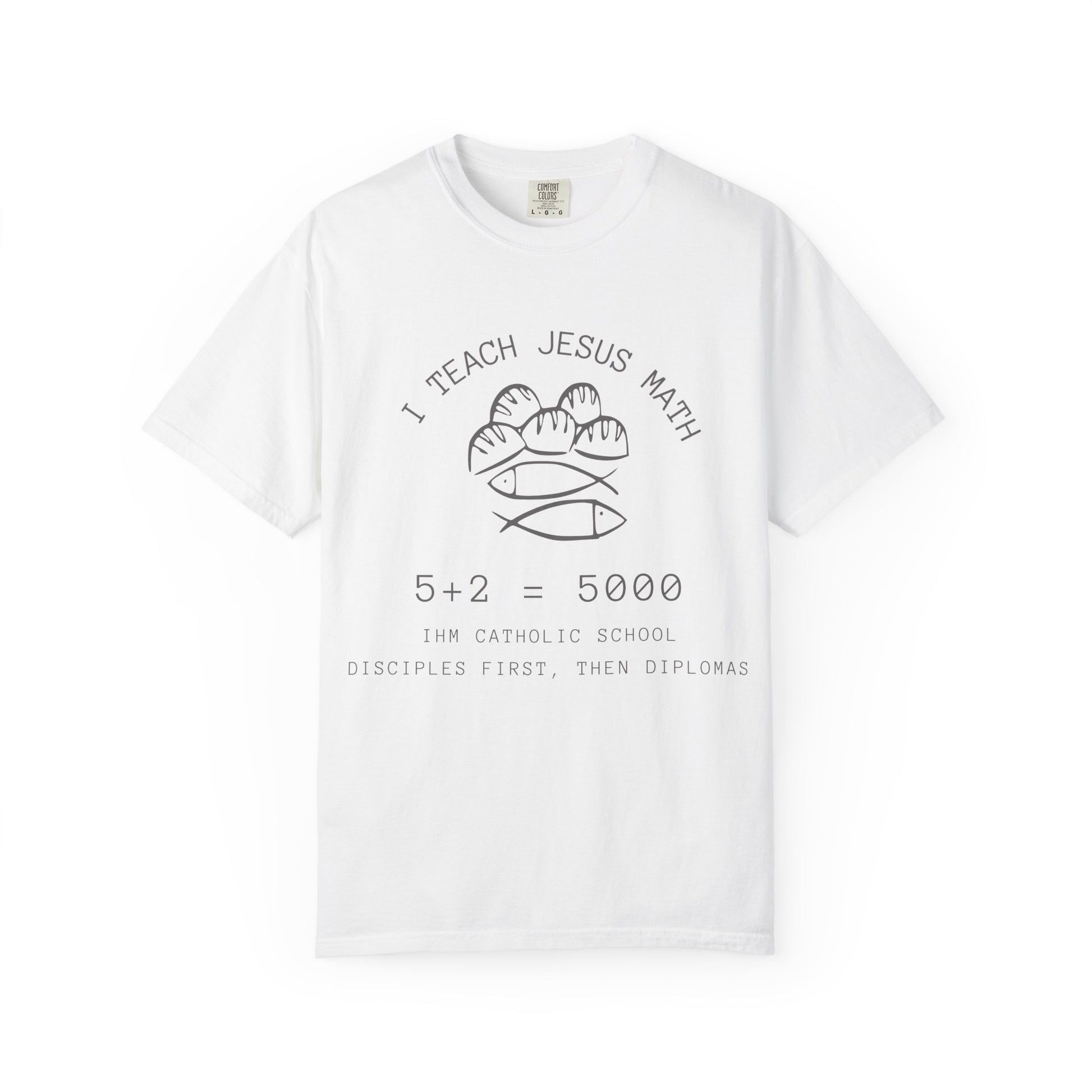 Adult Comfort Colors- I Teach Jesus Math Tee - TorchHill Design