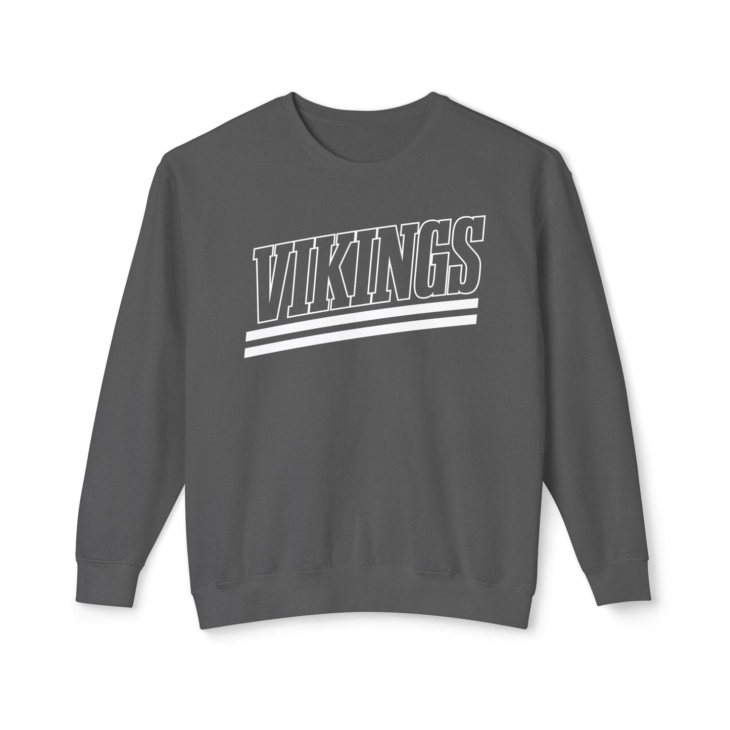Vikings Retro Stripe Adult Unisex Crewneck Sweatshirt - TorchHill Design