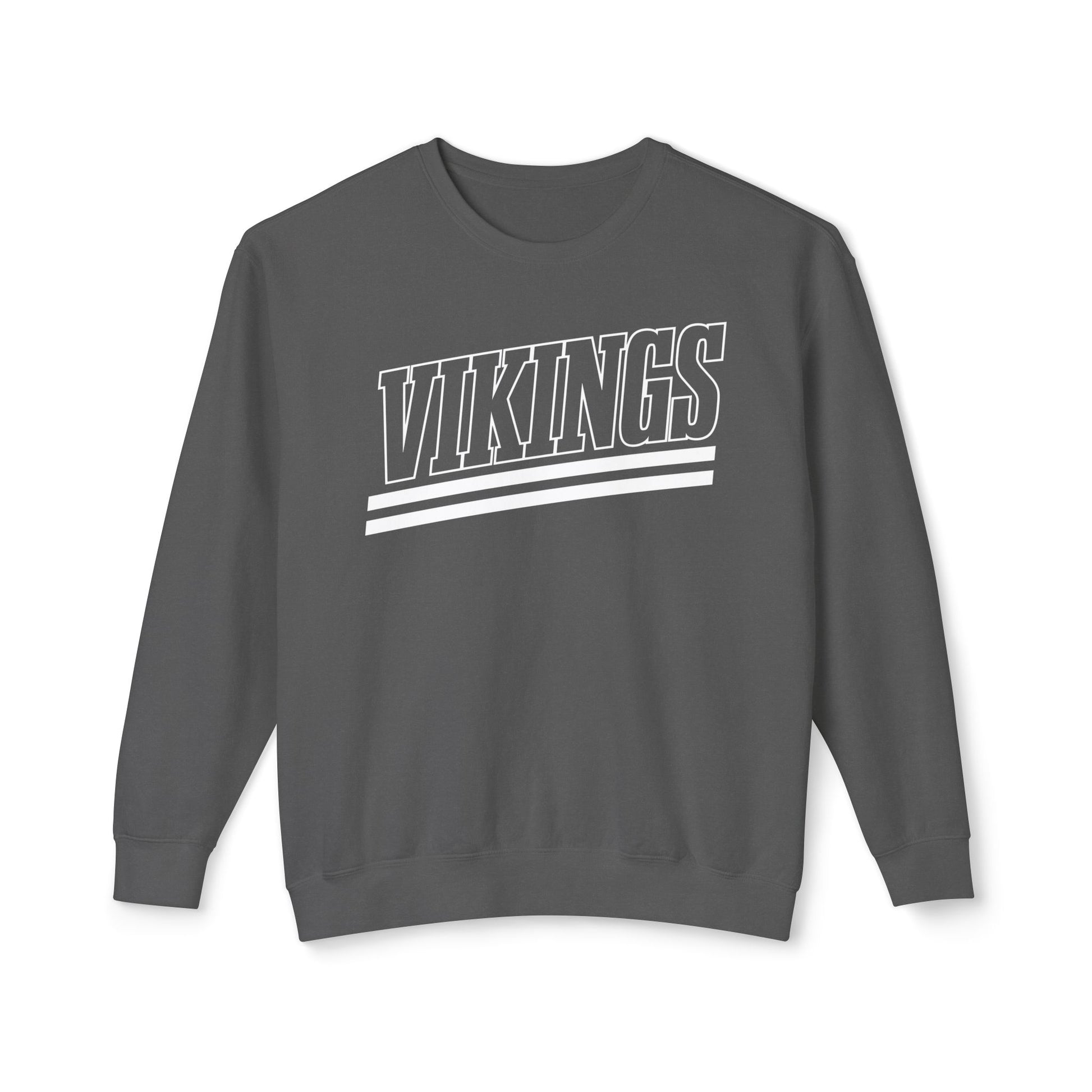 Vikings Retro Stripe Adult Unisex Crewneck Sweatshirt - TorchHill Design