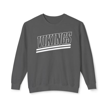 Vikings Retro Stripe Adult Unisex Crewneck Sweatshirt - TorchHill Design