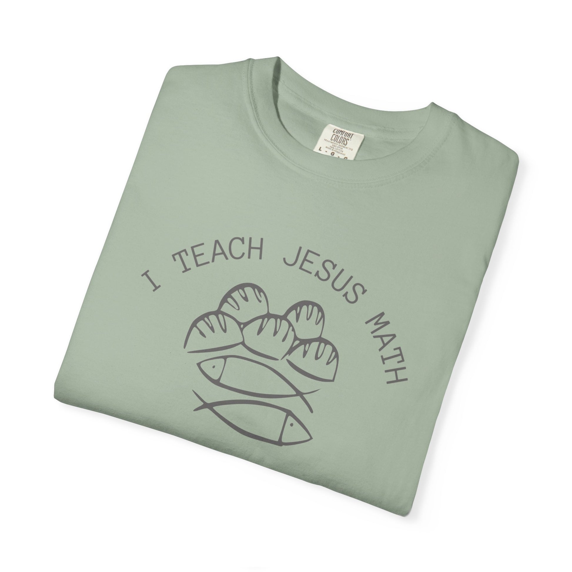 Adult Comfort Colors- I Teach Jesus Math Tee - TorchHill Design