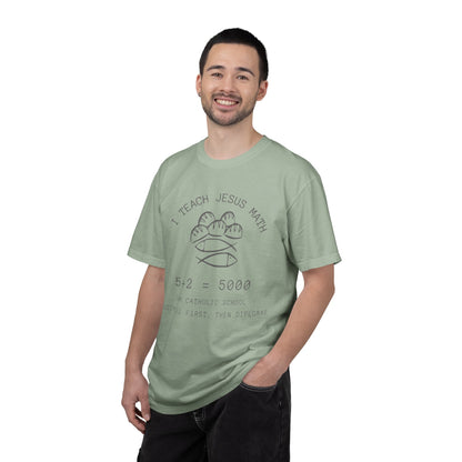 Adult Comfort Colors- I Teach Jesus Math Tee - TorchHill Design