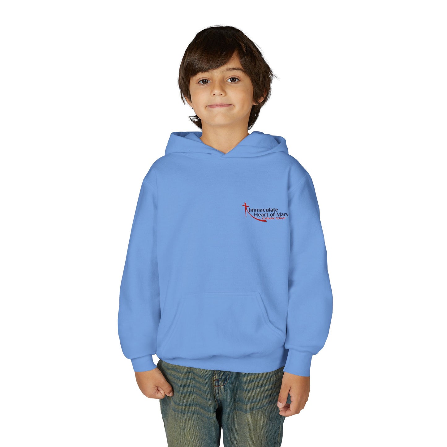 Youth Hoodie — Immaculate Heart of Mary Catholic School Embroidered Logo Sweatshirt - TorchHill Design