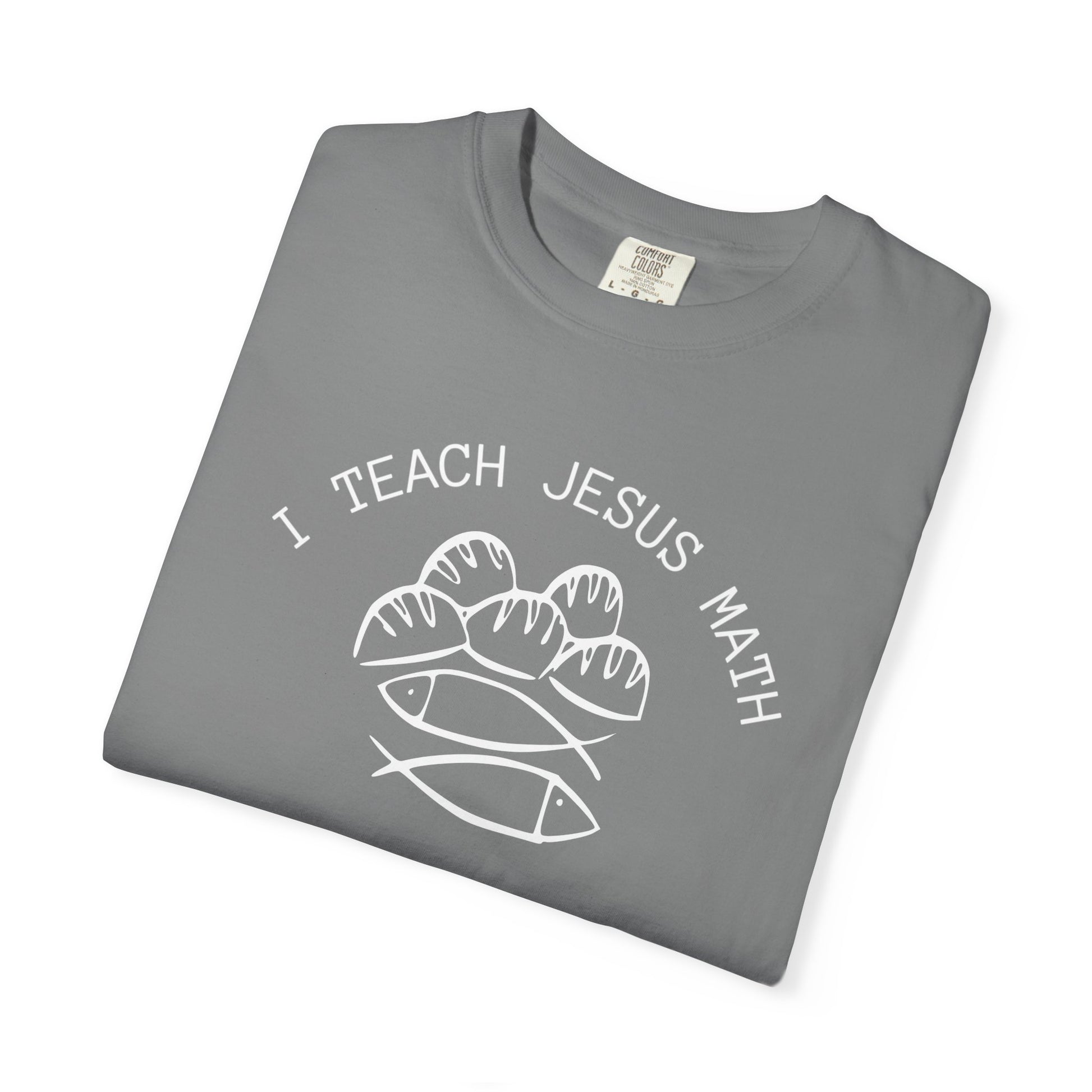 Adult Comfort Colors- I Teach Jesus Math Tee - TorchHill Design