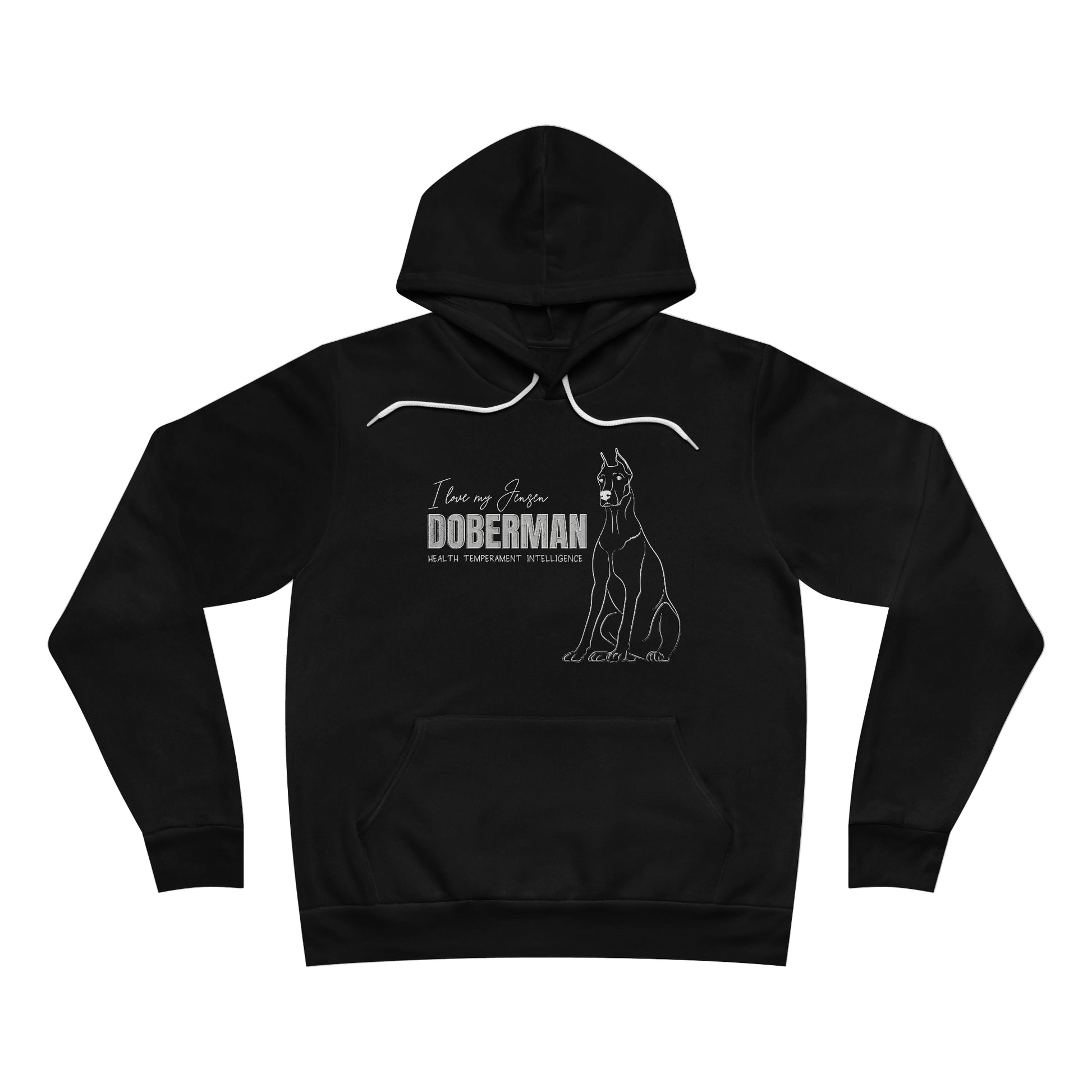 I love my Jensen Doberman Unisex Sponge Fleece Pullover Hoodie - TorchHill Design