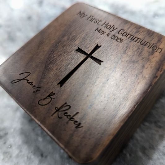 Walnut Engraved Keepsake Box - TorchHill Design