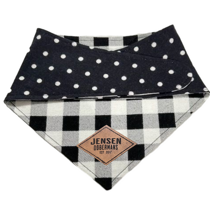 Polka Dot Dash Flannel Dog Bandana - TorchHill Design