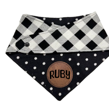 Polka Dot Dash Flannel Dog Bandana - TorchHill Design