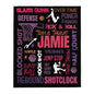 Personalized Basketball Throw Blanket - TorchHill Design