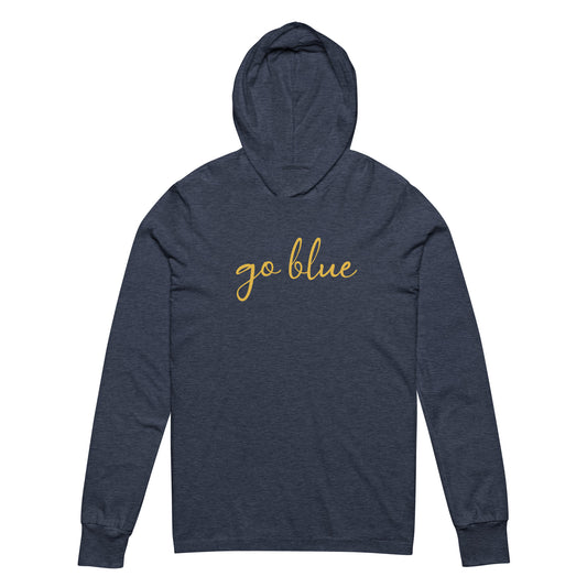 GO BLUE Hooded long-sleeve tee - TorchHill Design