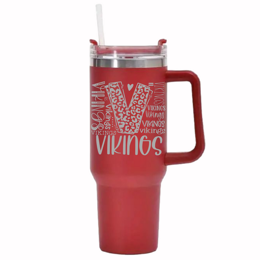 Vikings 40 oz Water Tumbler - TorchHill Design